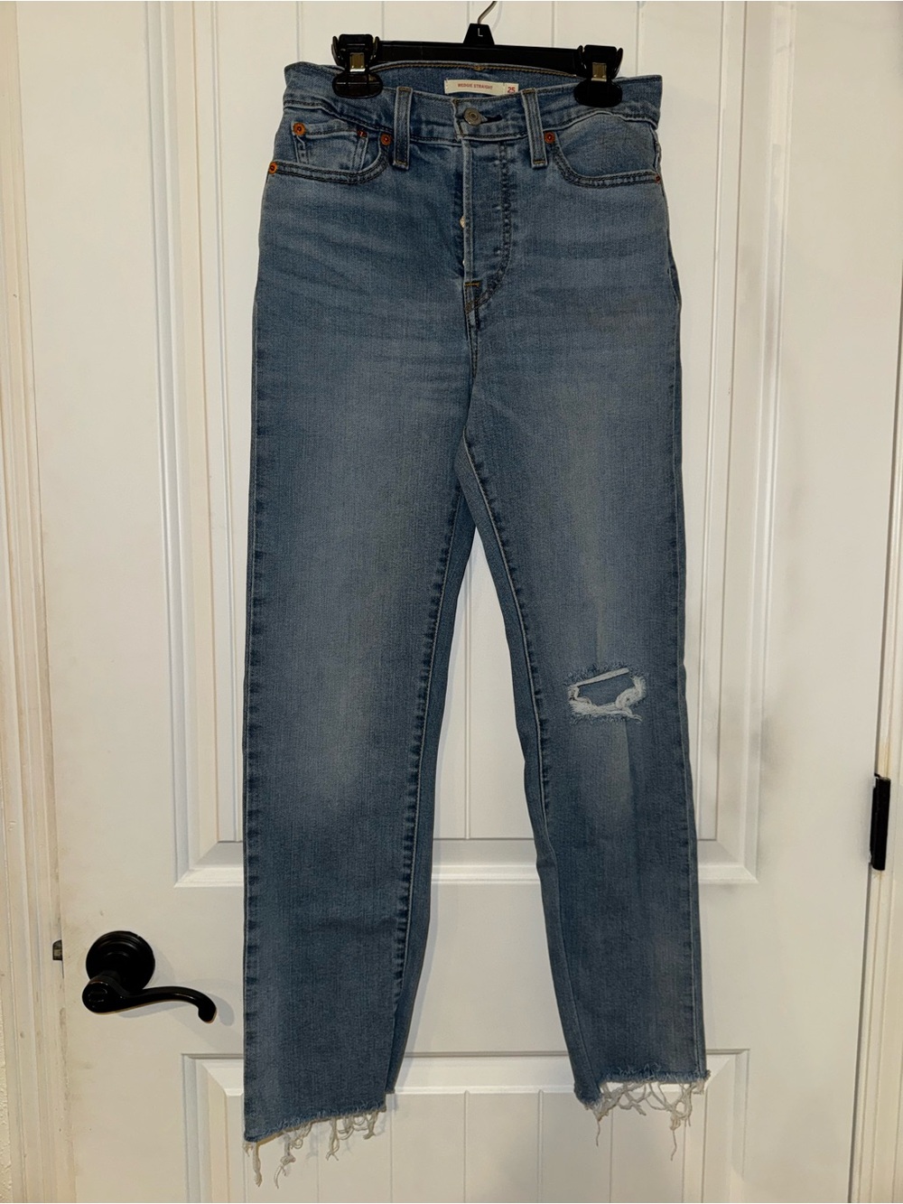 Classic High-Rise Light Blue Women's Levi’s Jeans- Style: Wedgie Straight